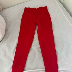 Bright Red Kids Leggings